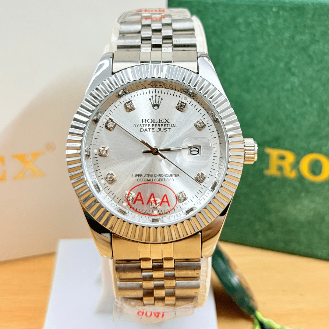 RLX DateJust 40mm Silver – Fluted Bezel