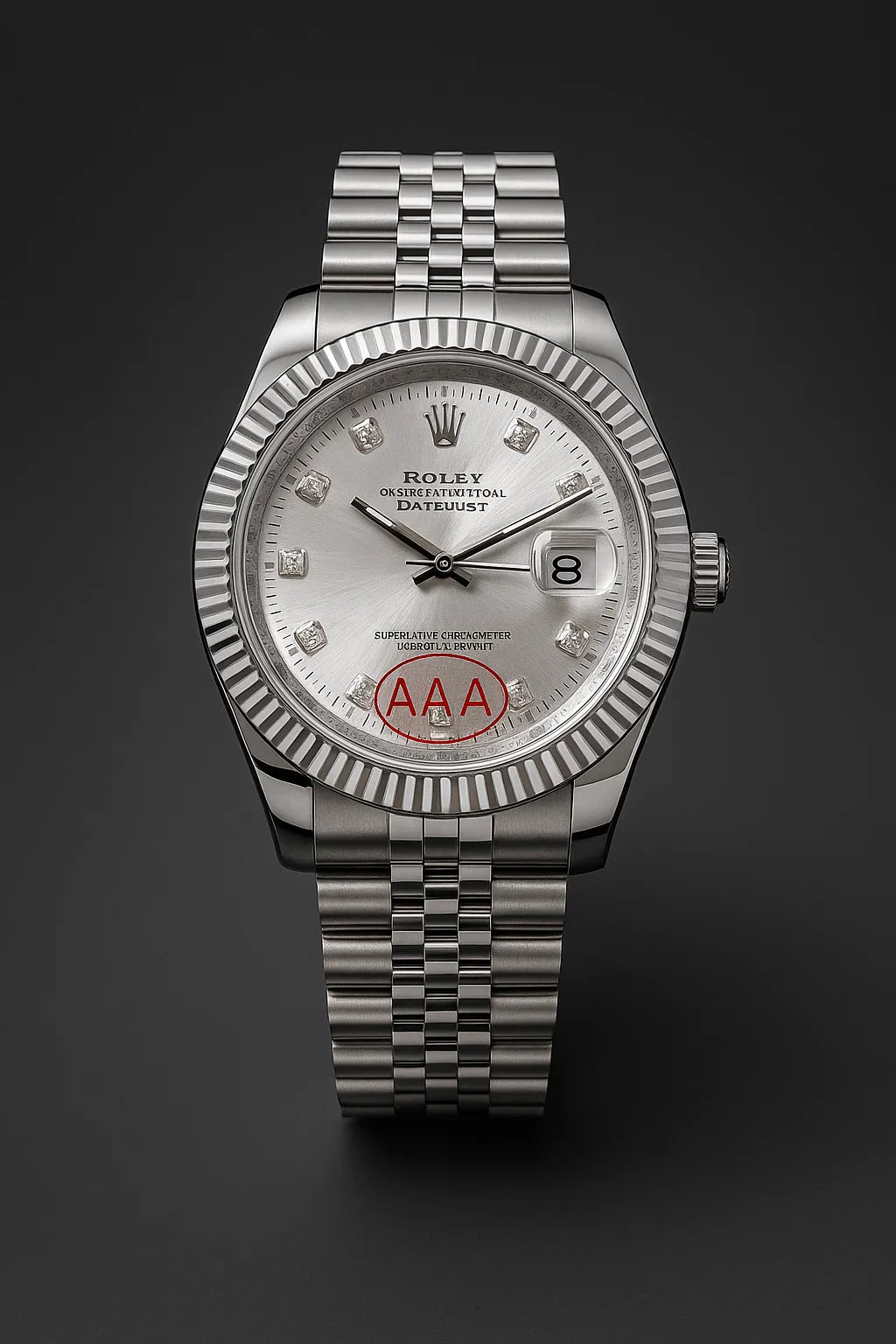RLX DateJust 40mm Silver – Fluted Bezel